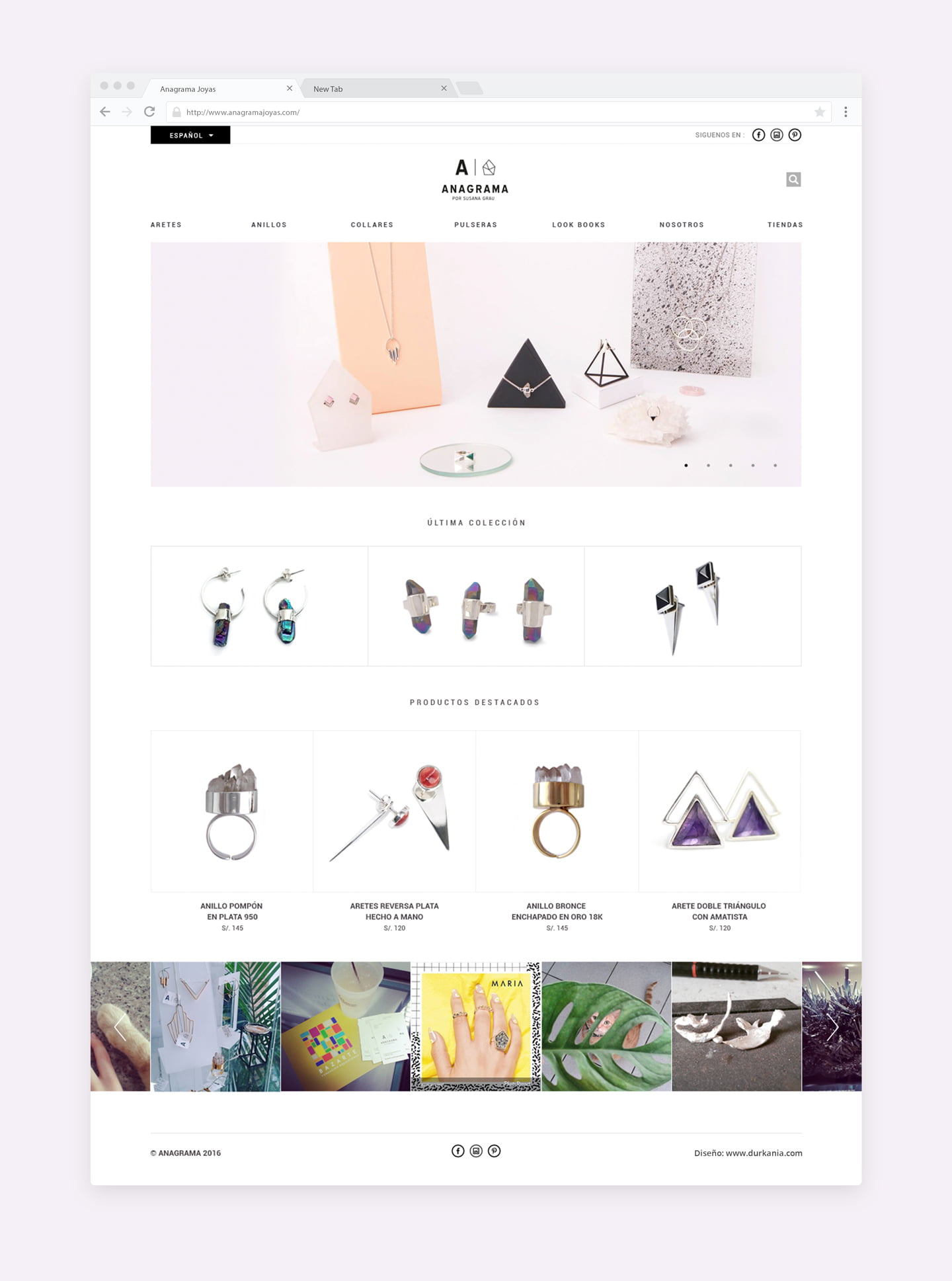Diseño web de Anagrama Joyas