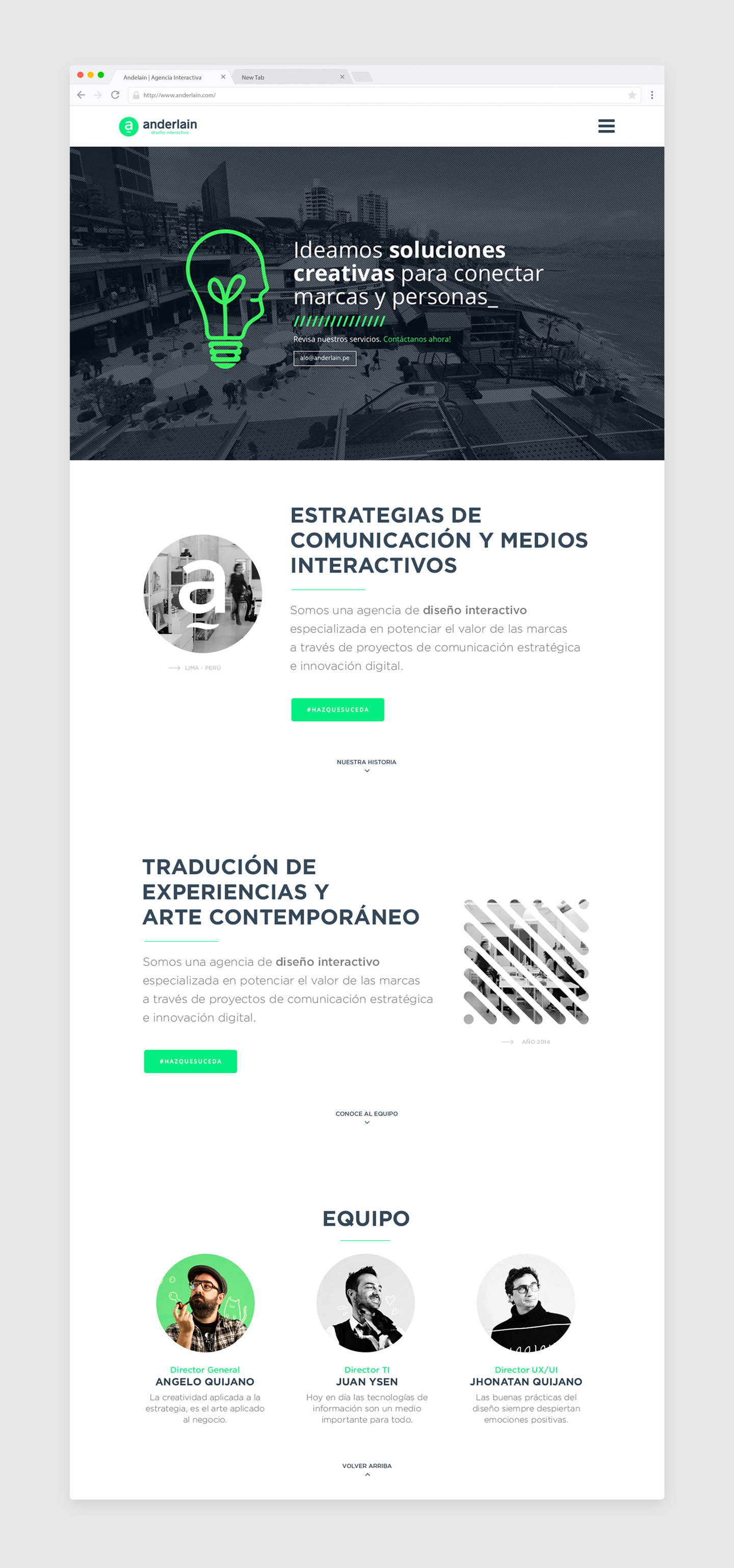 Diseño web de Anderlain diseño interactivo